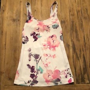 Lululemon tank with floral print size 4